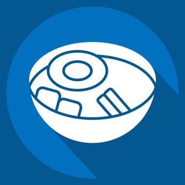 Icon Bibimbap. Kore sembolüyle ilgili. Uzun gölge tarzı. Basit resimleme