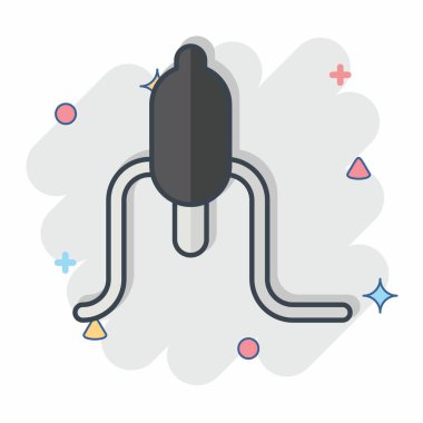 Icon Ginseng. Kore sembolüyle ilgili. Çizgi roman. Basit resimleme