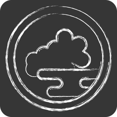 Icon Kimchi. Kore sembolüyle ilgili. Tebeşir stili. Basit resimleme