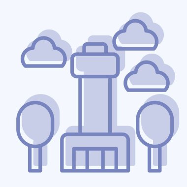 Simge Seul Kulesi. Kore sembolüyle ilgili. İki ton stili. Basit resimleme