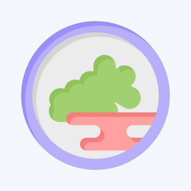 Icon Kimchi. Kore sembolüyle ilgili. Düz stil. Basit resimleme