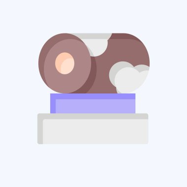 Simge Davulu. Kore sembolüyle ilgili. Düz stil. Basit resimleme