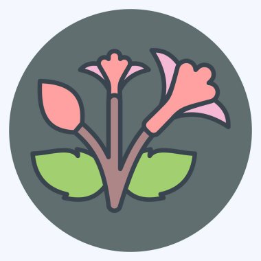 Sharon 'ın ikonu. Kore sembolüyle ilgili. renk arkadaşı stili. Basit resimleme