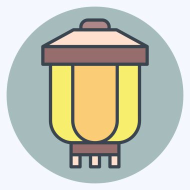 Simge Feneri. Kore sembolüyle ilgili. renk arkadaşı stili. Basit resimleme