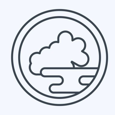 Icon Kimchi. Kore sembolüyle ilgili. Sıra tarzı. Basit resimleme