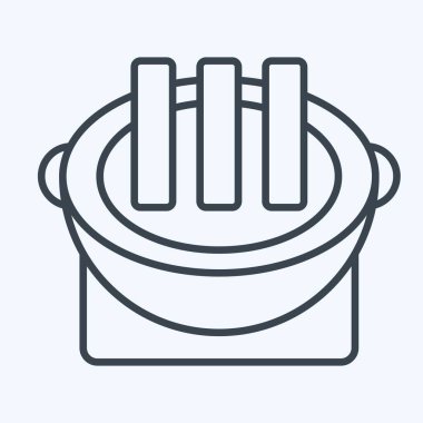 İkon Izgara Et. Kore sembolüyle ilgili. Sıra tarzı. Basit resimleme