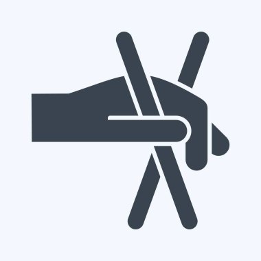 Simge Çubukları. Kore sembolüyle ilgili. Kabartma tarzı. Basit resimleme