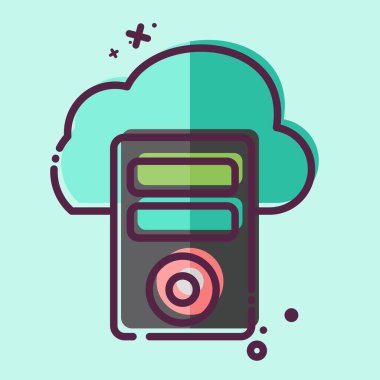 Simge Bulut Veritabanı. Ağ sembolüyle ilgili. MBE tarzı. Basit resimleme