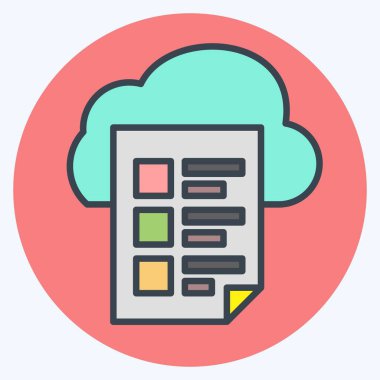 Simge Ateş Erişimi. Ağ sembolüyle ilgili. renk arkadaşı stili. Basit resimleme