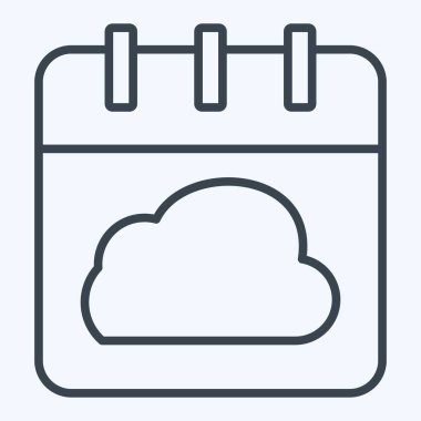 Simge Bulut Programı. Ağ sembolüyle ilgili. Sıra tarzı. Basit resimleme