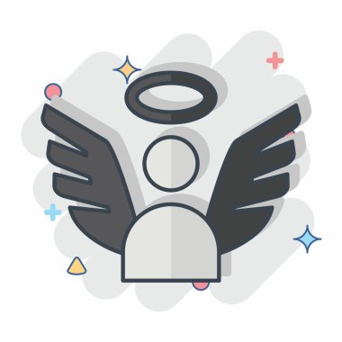 Simge Meleği. Seath sembolüyle ilgili. Çizgi roman. Basit resimleme