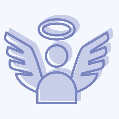 Icon Angel. related to Seath symbol. two tone style. simple illustration clipart