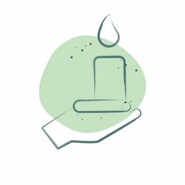 İkon Yas. Seath sembolüyle ilgili. Renkli Leke Biçimi. Basit resimleme