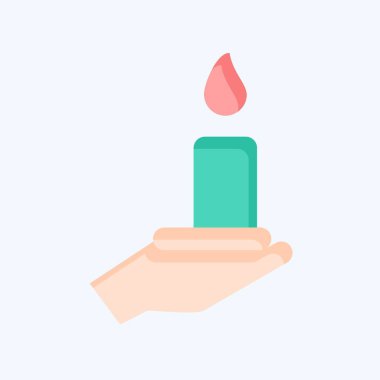 İkon Yas. Seath sembolüyle ilgili. Düz stil. Basit resimleme