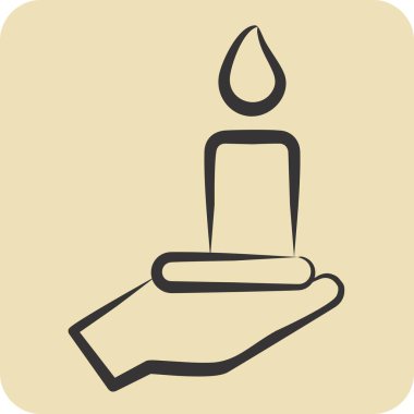 Icon Bereavement. related to Seath symbol. hand drawn style. simple illustration clipart