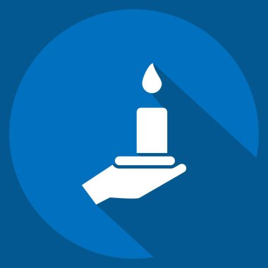 İkon Yas. Seath sembolüyle ilgili. Uzun gölge tarzı. Basit resimleme