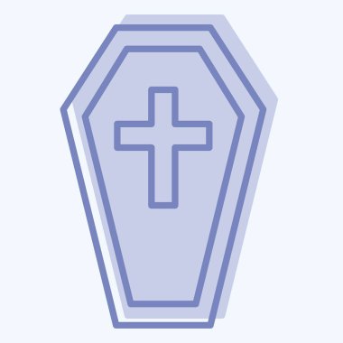 Icon Coffin. related to Seath symbol. two tone style. simple illustration clipart