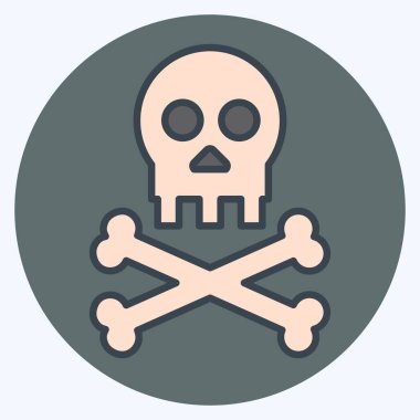 Simge Ölümü. Seath sembolüyle ilgili. renk arkadaşı stili. Basit resimleme