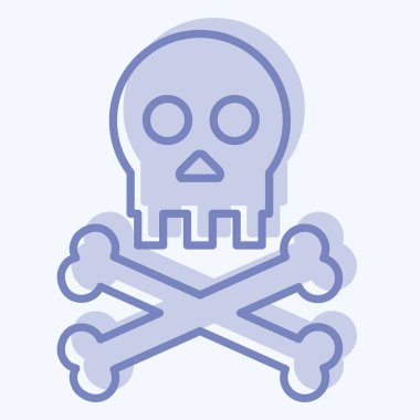 Simge Ölümü. Seath sembolüyle ilgili. İki ton stili. Basit resimleme