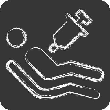 İkon ötenazisi. Seath sembolüyle ilgili. Tebeşir stili. Basit resimleme