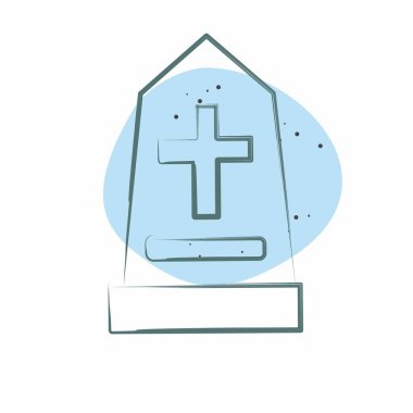 Simge Anıtı. Seath sembolüyle ilgili. Renkli Leke Biçimi. Basit resimleme