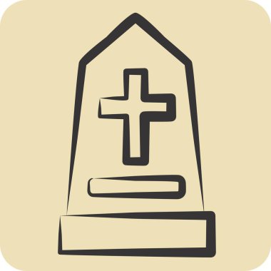 Simge Anıtı. Seath sembolüyle ilgili. El çizimi tarzı. Basit resimleme