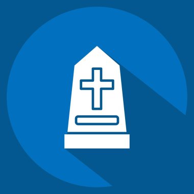 Simge Anıtı. Seath sembolüyle ilgili. Uzun gölge tarzı. Basit resimleme