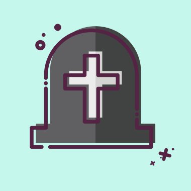 Icon Tombstone. related to Seath symbol. MBE style. simple illustration clipart