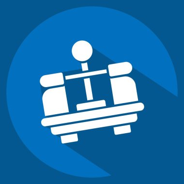 Simge Benç Merkezi. Ölçüm sembolüyle ilgili. Uzun gölge tarzı. Basit resimleme