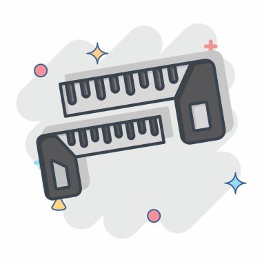 Icon Carpenters Meydanı. Ölçüm sembolüyle ilgili. Çizgi roman. Basit resimleme