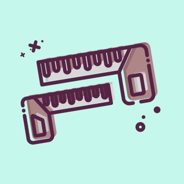 Icon Carpenters Meydanı. Ölçüm sembolüyle ilgili. MBE tarzı. Basit resimleme