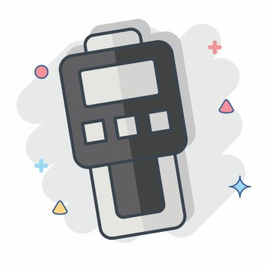 Simge Toz Ölçer. Ölçüm sembolüyle ilgili. Çizgi roman. Basit resimleme