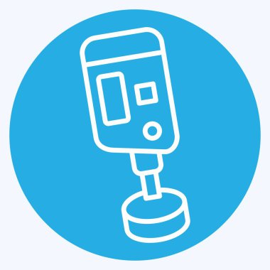 Simge Sertlik Testi. Ölçüm sembolüyle ilgili. Mavi gözlü. Basit resimleme