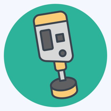 Simge Sertlik Testi. Ölçüm sembolüyle ilgili. renk arkadaşı stili. Basit resimleme