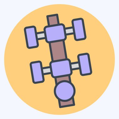 Simge Seviye Göstergesi. Ölçüm sembolüyle ilgili. renk arkadaşı stili. Basit resimleme