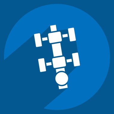 Simge Seviye Göstergesi. Ölçüm sembolüyle ilgili. Uzun gölge tarzı. Basit resimleme