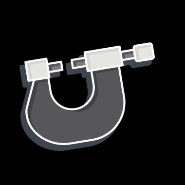 Simge Mikro Ölçer. Ölçüm sembolüyle ilgili. Parlak bir stil. Basit resimleme