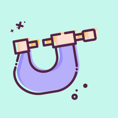 Simge Mikro Ölçer. Ölçüm sembolüyle ilgili. MBE tarzı. Basit resimleme