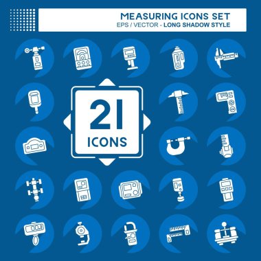 Simge Ayarlama Ölçümü. Eğitim sembolüyle ilgili. Uzun gölge tarzı. Basit resimleme