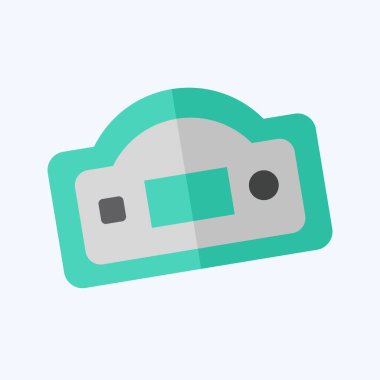 Simge Yüzey Sertliği Testi. Ölçüm sembolüyle ilgili. Düz stil. Basit resimleme