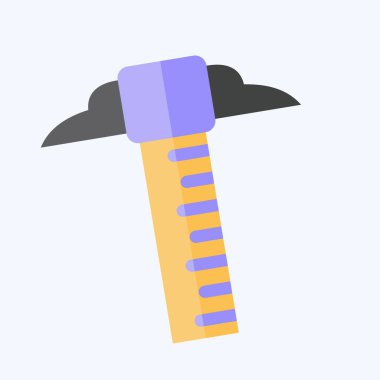 Icon Tee Meydanı. Ölçüm sembolüyle ilgili. Düz stil. Basit resimleme