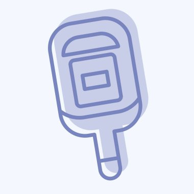 Simge Termomet. Ölçüm sembolüyle ilgili. İki ton stili. Basit resimleme