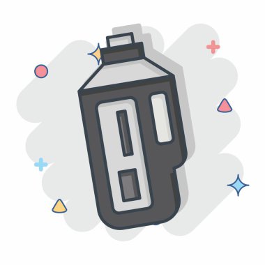 Simge Vibrometresi. Ölçüm sembolüyle ilgili. Çizgi roman. Basit resimleme