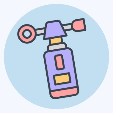 Simge Rüzgâr Göstergesi. Ölçüm sembolüyle ilgili. renk arkadaşı stili. Basit resimleme