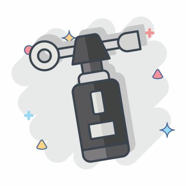 Simge Rüzgâr Göstergesi. Ölçüm sembolüyle ilgili. Çizgi roman. Basit resimleme