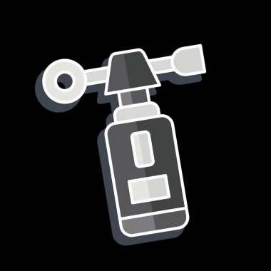 Simge Rüzgâr Göstergesi. Ölçüm sembolüyle ilgili. Parlak bir stil. Basit resimleme