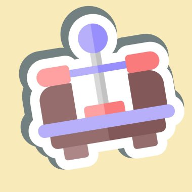 Çıkartma Bench Center. Ölçüm sembolüyle ilgili. Basit resimleme