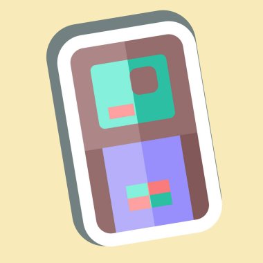 Etiket Lazer Mesafe Ölçer. Ölçüm sembolüyle ilgili. Basit resimleme