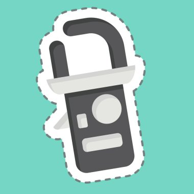 Çıkartma çizgisi klemp testini kesti. Ölçüm sembolüyle ilgili. Basit resimleme