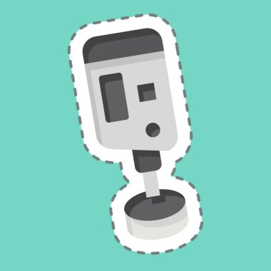 Çıkartma çizgisi Zorluk Testi 'ni kesti. Ölçüm sembolüyle ilgili. Basit resimleme